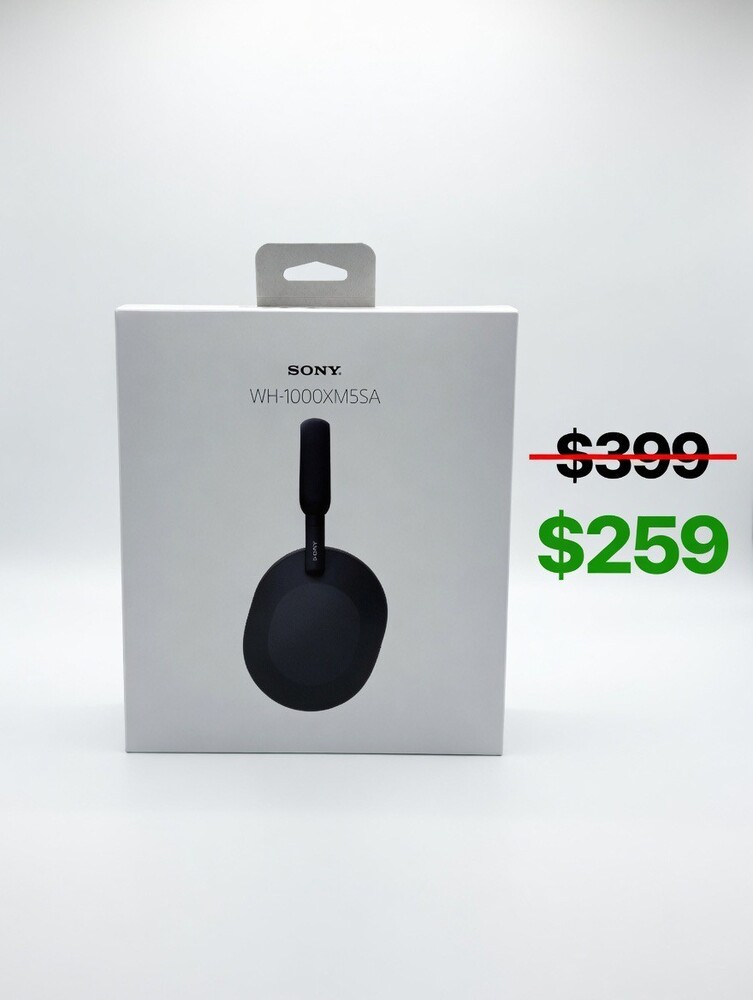 Sony WH-1000XM5 Wireless Noise Canceling Headphones Black NEW