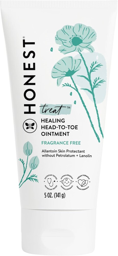 The Honest Company Head to Toe Multi-Purpose Healing Ointment, Safe for Sensitive Skin, Hypoallergenic, Fragrance-Free, Vegan, 5 oz
