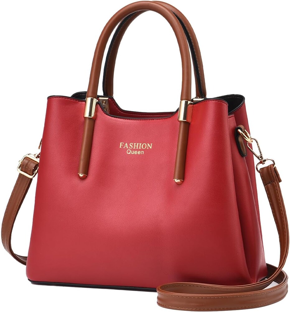 Satchel Bag for Women Large Leather Purse with Top Handle Shoulder Handbag