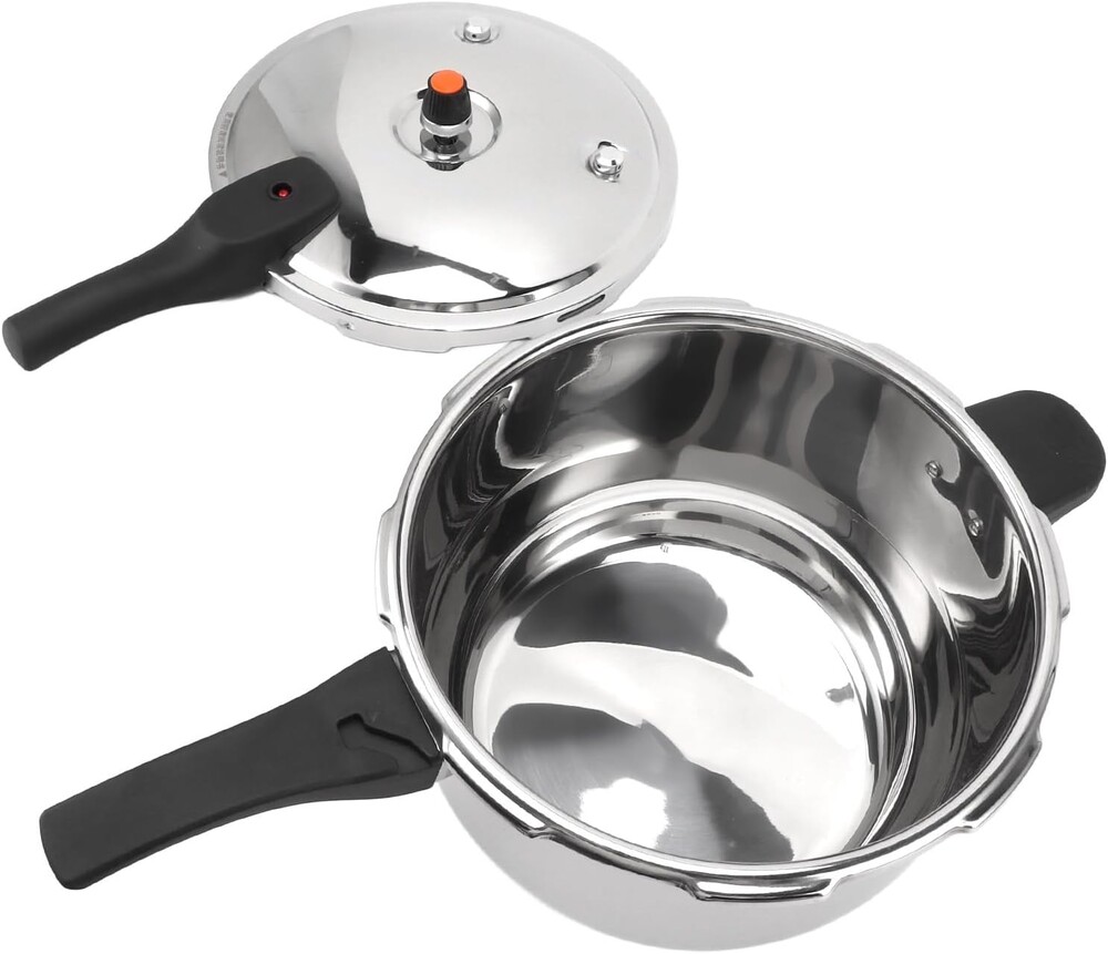ciciglow Stainless Steel Pressure Cooker, Fast Cooking Pot with Safety Valve, Multifunctional Design, Intelligent, Universal for Induction Cooktops and Stoves, Comfortable (3L)
