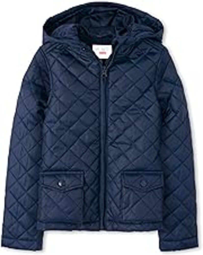The Children's Place Girls' Zip Up Quilted Hooded Jacket