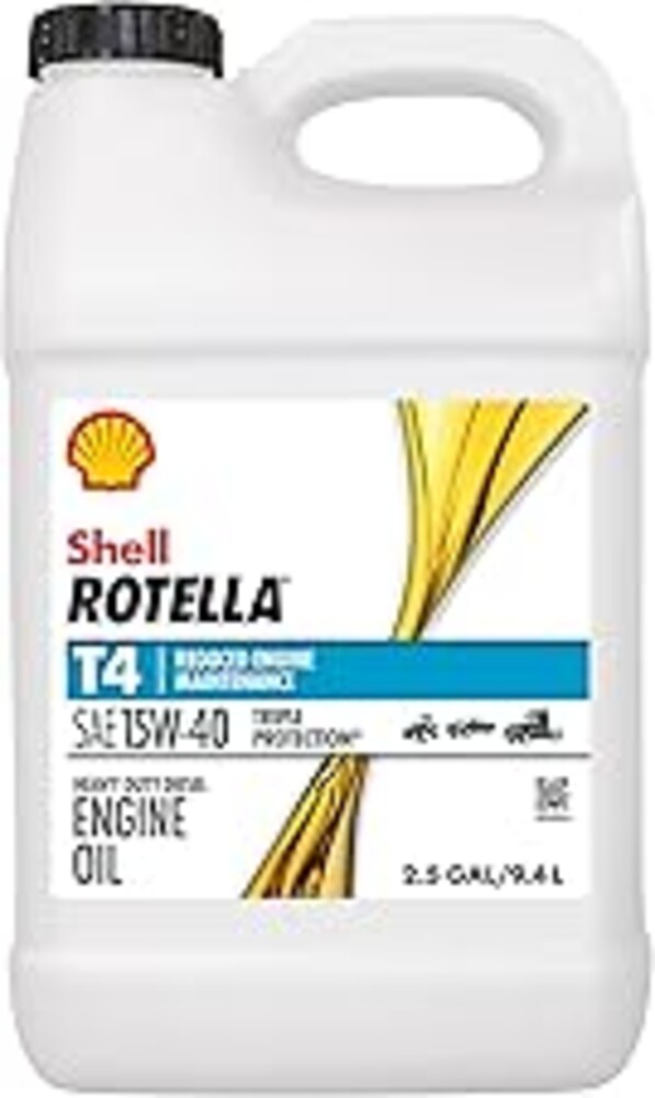 Shell Rotella T4 Triple Protection 15W-40 Diesel Engine Oil, 2.5 Gallon