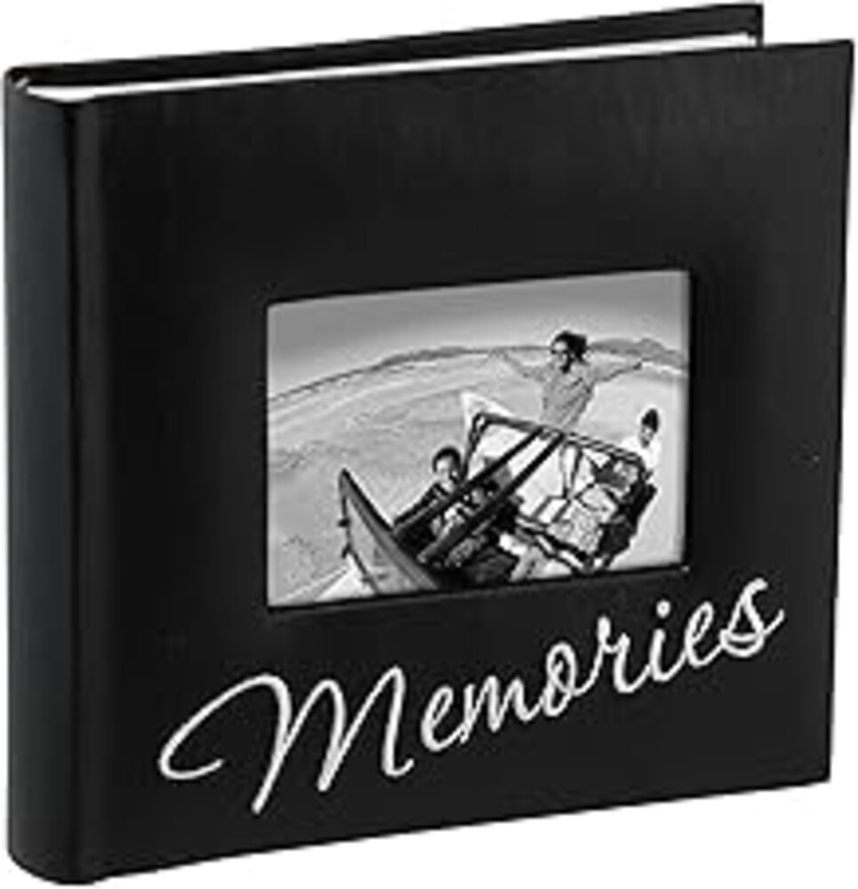 Malden International Designs Memories Cursive 2-Up With Memo Space Photo Album, 160-4x6, Black
