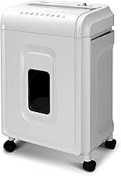 Aurora AU1262XA Anti-Jam 12-Sheet Crosscut Paper and CD/Credit Card Shredder, White/Gray