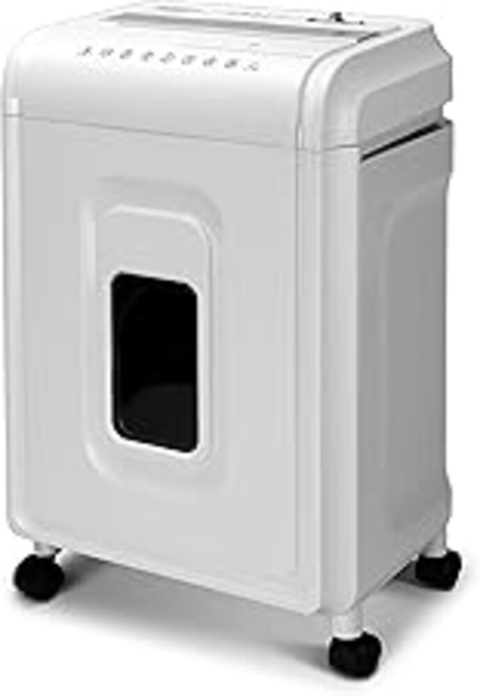 Aurora AU1262XA Anti-Jam 12-Sheet Crosscut Paper and CD/Credit Card Shredder, White/Gray