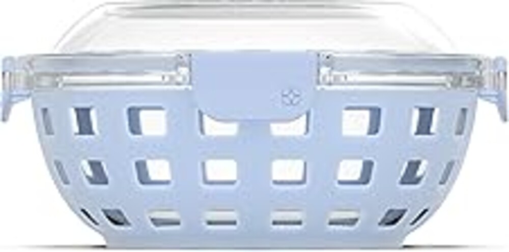 Ello Duraglass Meal Prep Container- Glass Food Storage Container with Silicone Sleeve and Airtight BPA-Free Plastic Lid, Dishwasher, Microwave, and Freezer Safe