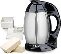 Tribest SB-132 Soyabella, Automatic Soy Milk Maker Machine with Tofu Kit Large, Silver, Large, Black/Stainless Steel