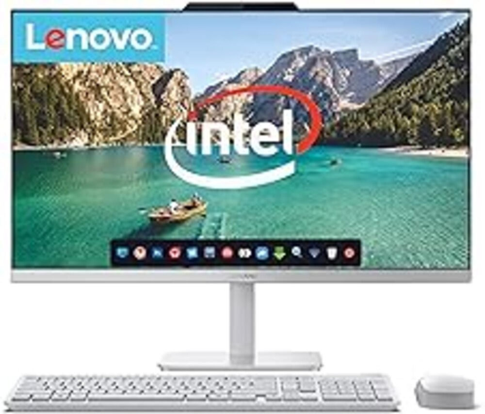 Lenovo All in One Desktop, Intel Ultra-Fast Quad-Core CPU| 24'' Full HD Display| 16GB RAM, 256GB PCIe SSD| Wi-Fi 6| Bluetooth| USB, Ethernet Port| Windows 11 | HDMI| Wireless KB & Mouse