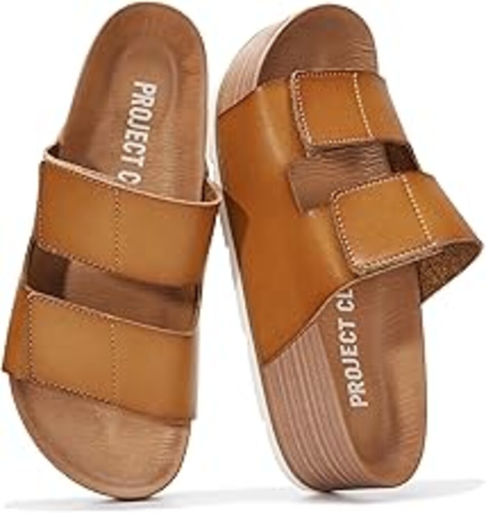 Project Cloud 100% Genuine Leather Platform Sandals Women Footwear-Beach Essentials Summer Wedges with Plush and Soft Insole-Non Slip & Lightweight Wedge Sandals For Women 2026