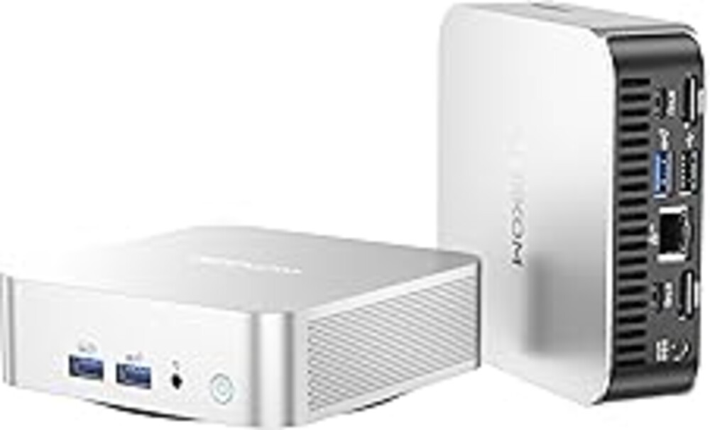 GEEKOM A6 Mini PC with AMD Ryzen 7 6800H, 16GB DDR5 RAM (Upgradable, Not LPDDR), 1TB PCIe 4.0 NVMe SSD, Compact Aluminium Design Windows 11 Pro Desktop Computer with USB4/8K/Wi-Fi 6E/BT 5.2/SD Slot