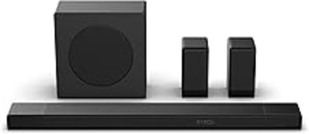 Hisense AX5140Q 5.1.4Ch Sound Bar with Wireless Subwoofer, Dolby Atmos, DTS:X, Bluetooth 5.3, Roku TV Ready, HDMI/AUX/ARC/Optical/USB, EzPlay, 7 EQ Modes, Hi Concerto, Room Calibration