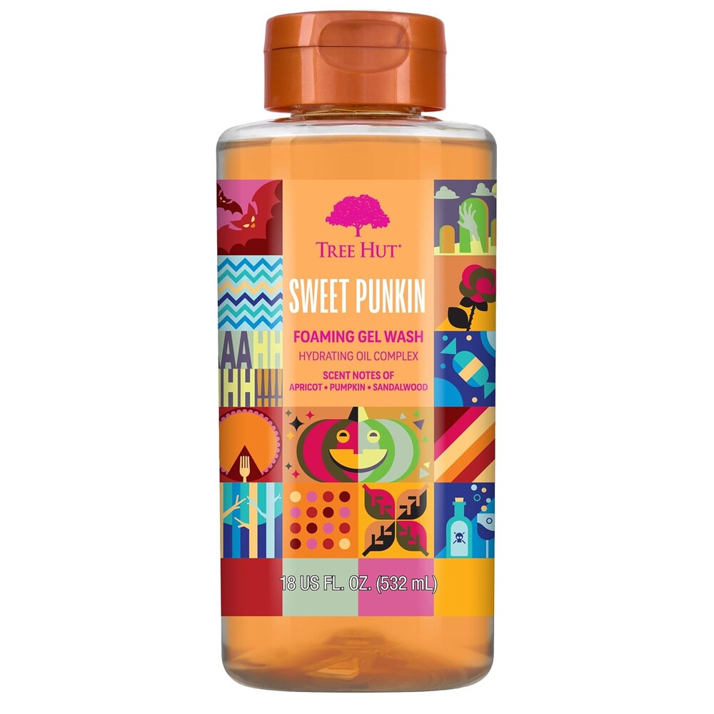 Tree Hut Sweet Pumpkin Wash, Gently Cleanses and Leaves Skin Looking Fresh and Radiant, Body Wash, Fall Limited Edition Scent, 18 Fl Oz