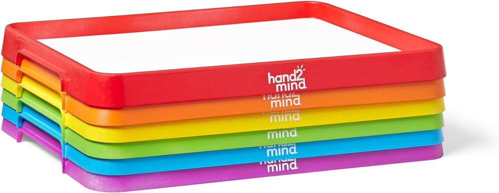 hand2mind Magnetic Dry Erase Activity Trays, Stackable Trays for Classroom, Magnetic Letter Trays, White Boards for Kids, Science of Reading Classroom Materials, Teacher Classroom Supplies