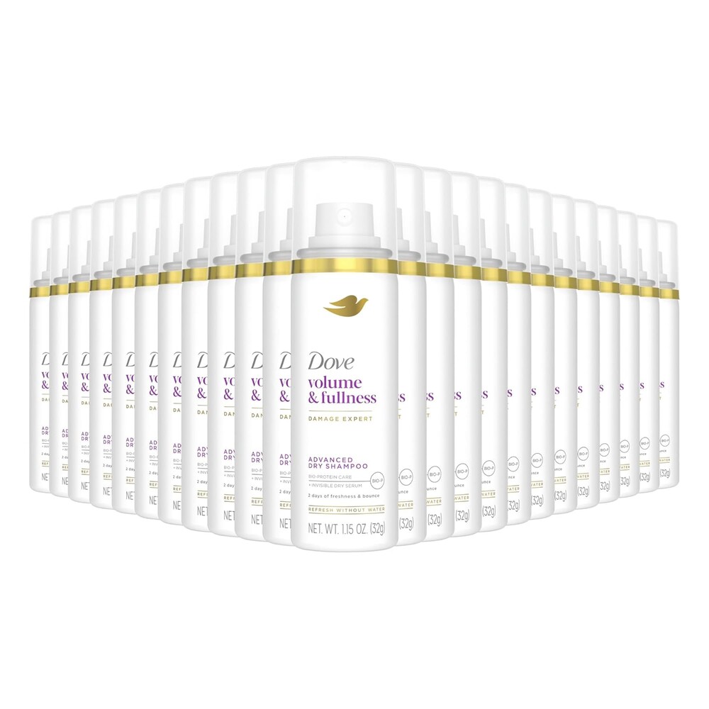 Dove Advanced Dry Shampoo Volume & Fullness Refresh & Revive Flat Hair Without Water for 2 Days of Freshness & Bounce 1.15 oz