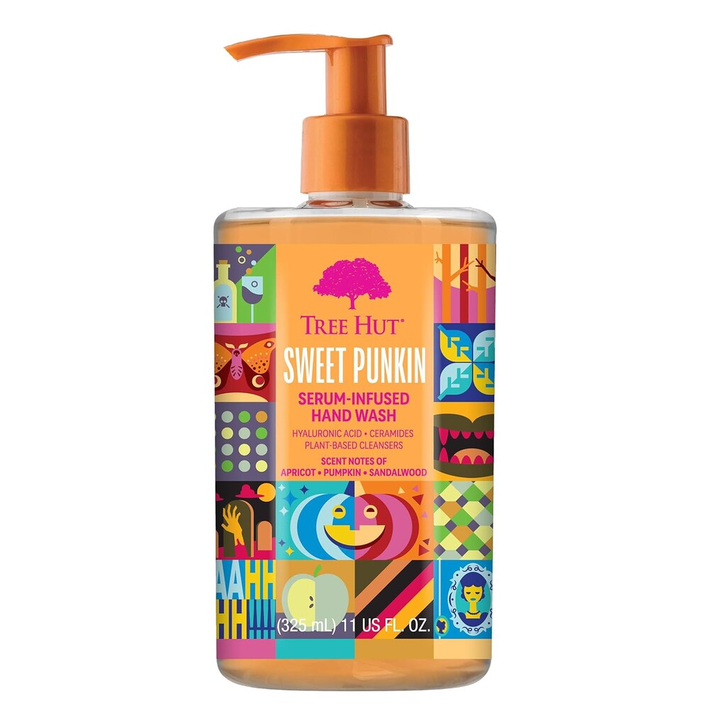 Tree Hut Sweet Punkin Serum Infused Hand Wash, Nourish & Hydrate Hands with Strengthening Skin Care, Long Lasting Scent, Cleanse & Lock in Moisture, Fall Limited Edition Scent, 11 Fl Oz.