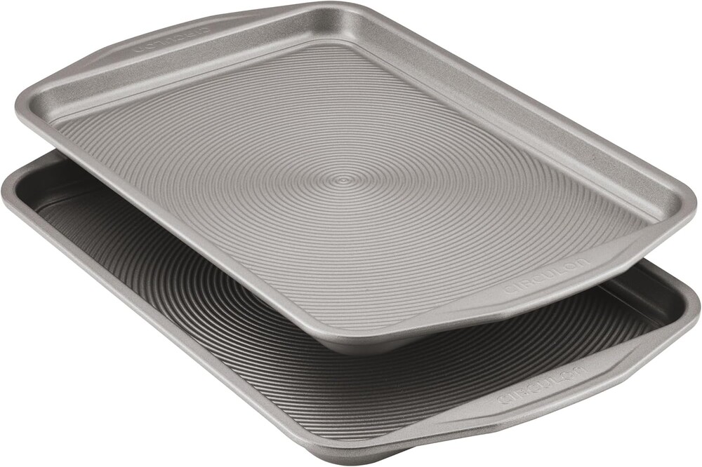 Circulon Nonstick Bakeware Set, Cookie Sheets for Baking Nonstick, 2-Piece, Gray
