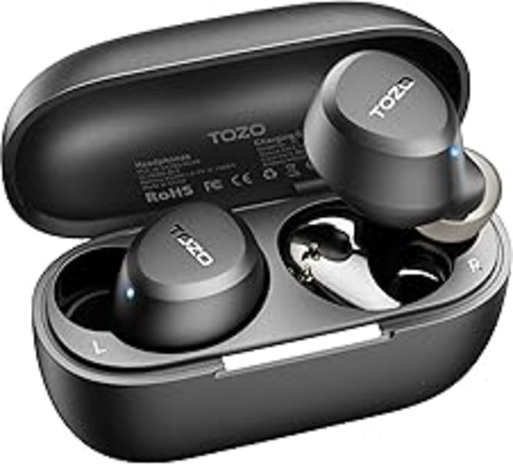 TOZO A1 Wireless Earbuds Bluetooth 5.3 Light Weight in Ear IPX5 Waterproof Headphones 2 Mic for AI Calls, Immersive Premium Sound Bass Headset with Charging Case, 32 Presets EQ Customization via App