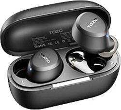 TOZO A1 Wireless Earbuds Bluetooth 5.3 Light Weight in Ear IPX5 Waterproof Headphones 2 Mic for AI Calls, Immersive Premium Sound Bass Headset with Charging Case, 32 Presets EQ Customization via App
