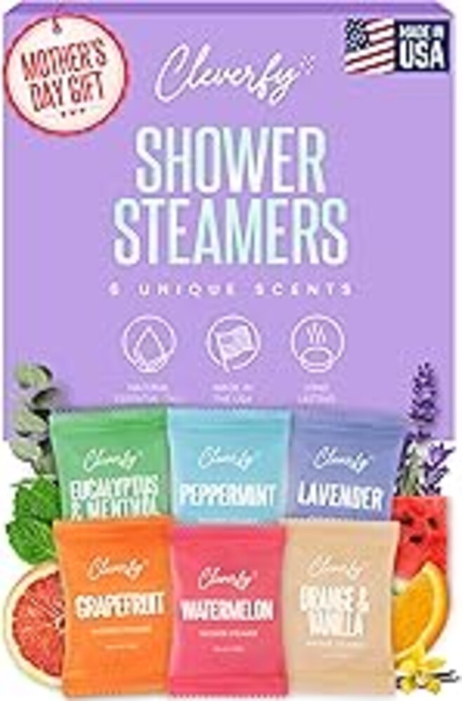 Cleverfy Shower Steamers Aromatherapy - Mother’s Day Gifts for Mom from Son or Husband - Birthday Gifts for Women, Wife, Grandma, Daughter, Sister, Teens & Girlfriend – 6 Tablets