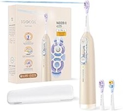 Soocas NEOS II Ultra – Electric Toothbrush with Water Flosser Combo, 3-in-1: Flosses, Vibrates and Oscillates, Flossing Toothbrush for Adults, Cordless Water Flosser for Travel, Champagne Gold