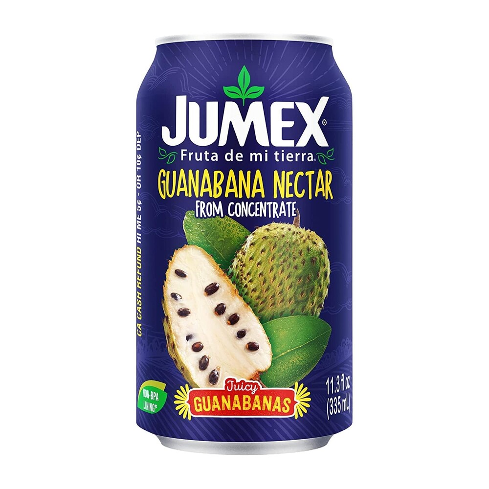 Jumex Soursop Juice Nectar - Made with Guanabana Fruit Puree - Guanabana Juice Concentrate for Tropical Fruit Smoothie Mix, Cocktail Mixers & Kids Drinks & Beverages - 11.3oz, 1 Pack Canned Drink