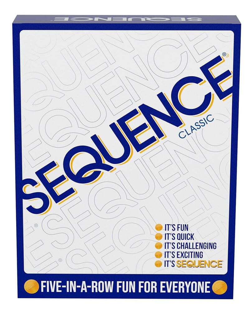 SEQUENCE- Original SEQUENCE Game with Folding Board, Cards and Chips by Jax ( Packaging may Vary ) White, 10.3" x 8.1" x 2.31"