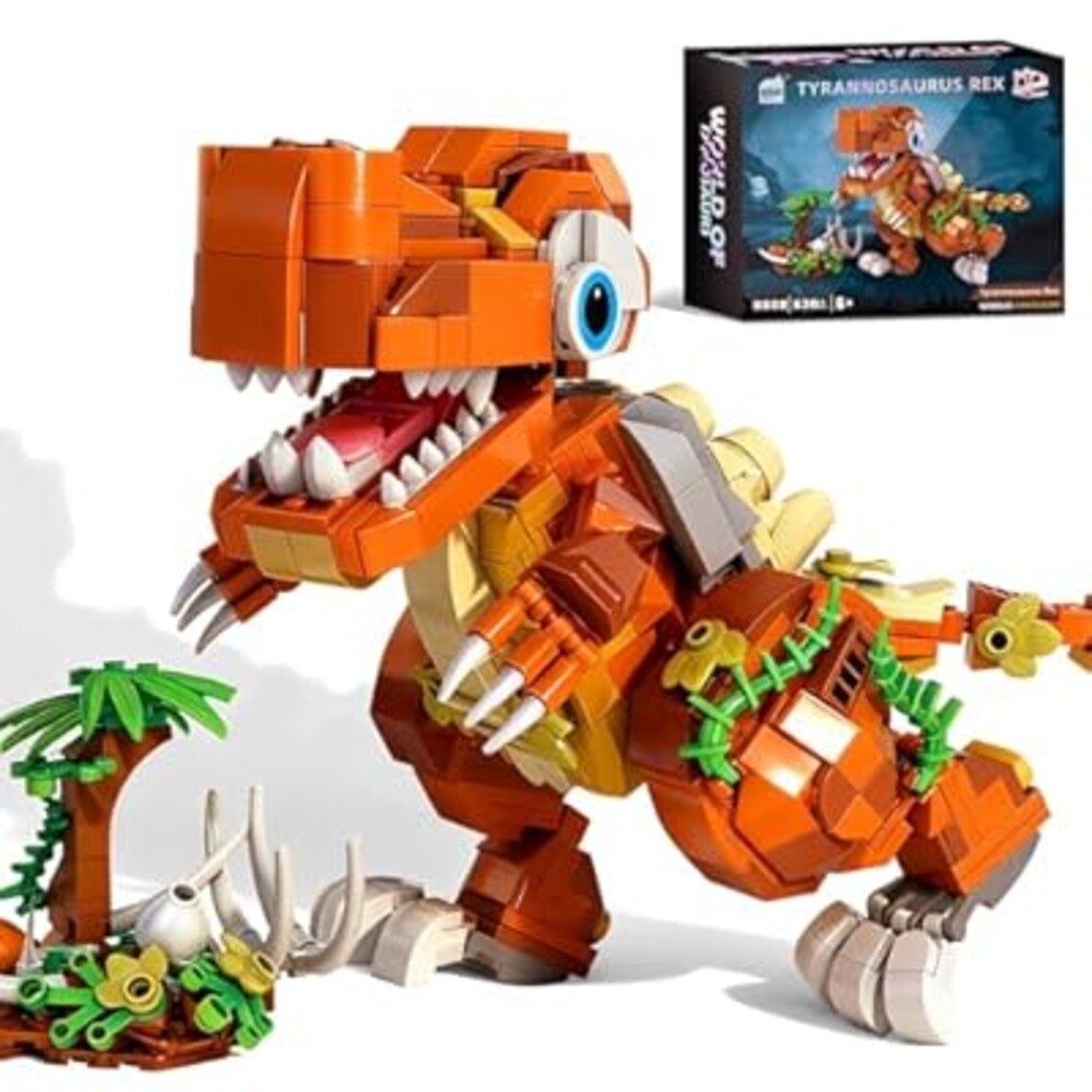 MENTOJOY Poseable Baby T.rex Building Set – 630 Pieces STEM Dinosaur Toy, Suitable for Children Age 6 and Above | Jurassic Educational Gift