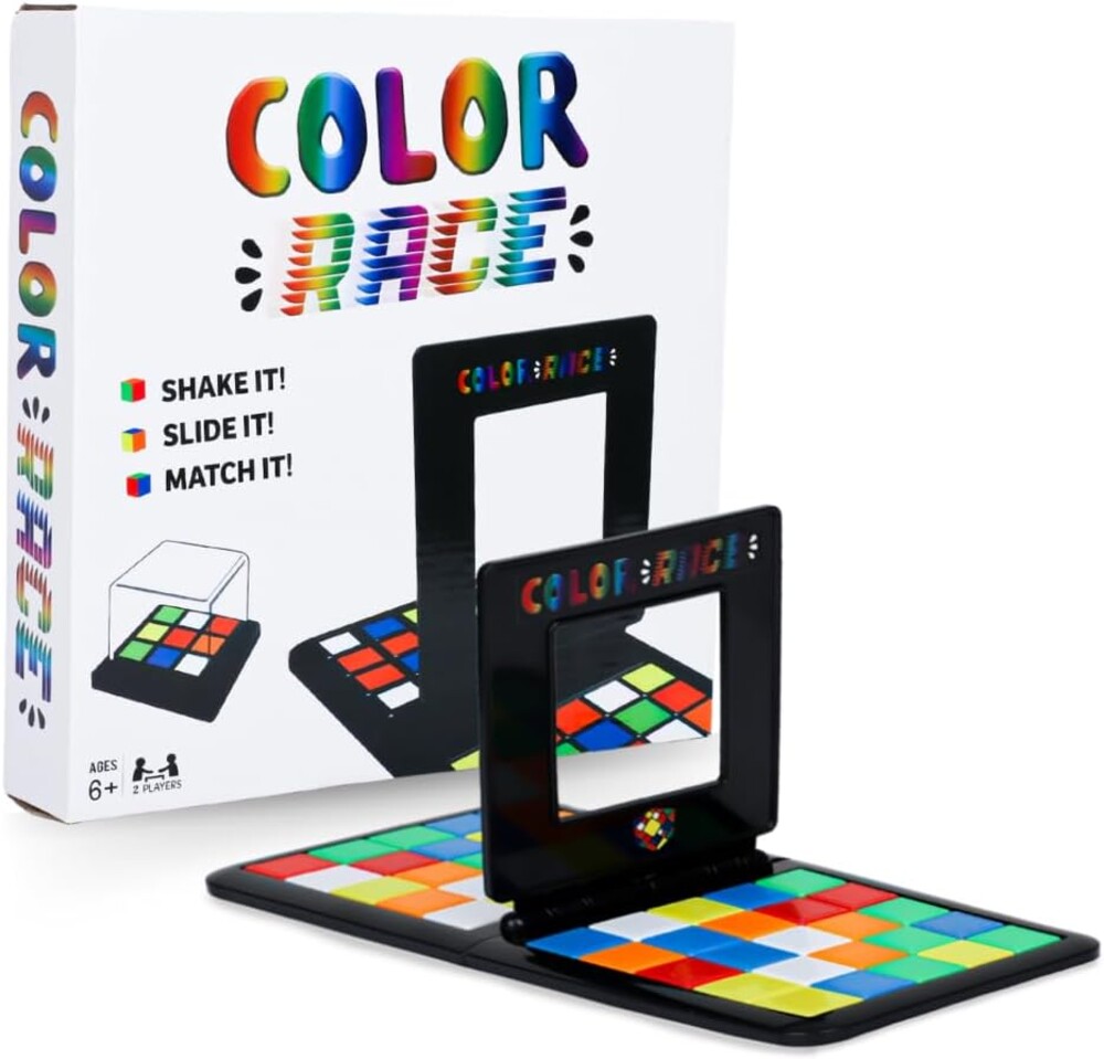 Point Games Color Race Game – 2-Player Speed Race for Kids and Adults – Shake, Slide and Match Brain-Teaser Puzzle Game – Fun Speed-Solving Travel Board Games