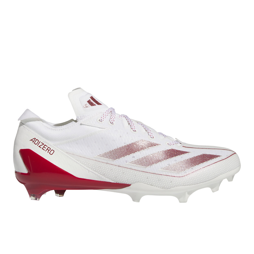 adidas Adizero Electric Football Cleats Mens Red, White Sneakers Athletic Shoes