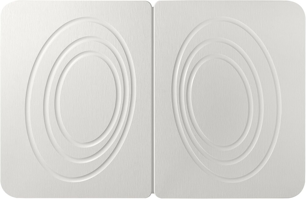 Absorbent Stone Bath Mat, Foldable Diatomaceous Earth Shower Mats, Non-Slip Water Absorbing Diatomite Stone Mat for Bathroom Floor, Quick-Drying Easy to Clean (24" x 16" White)