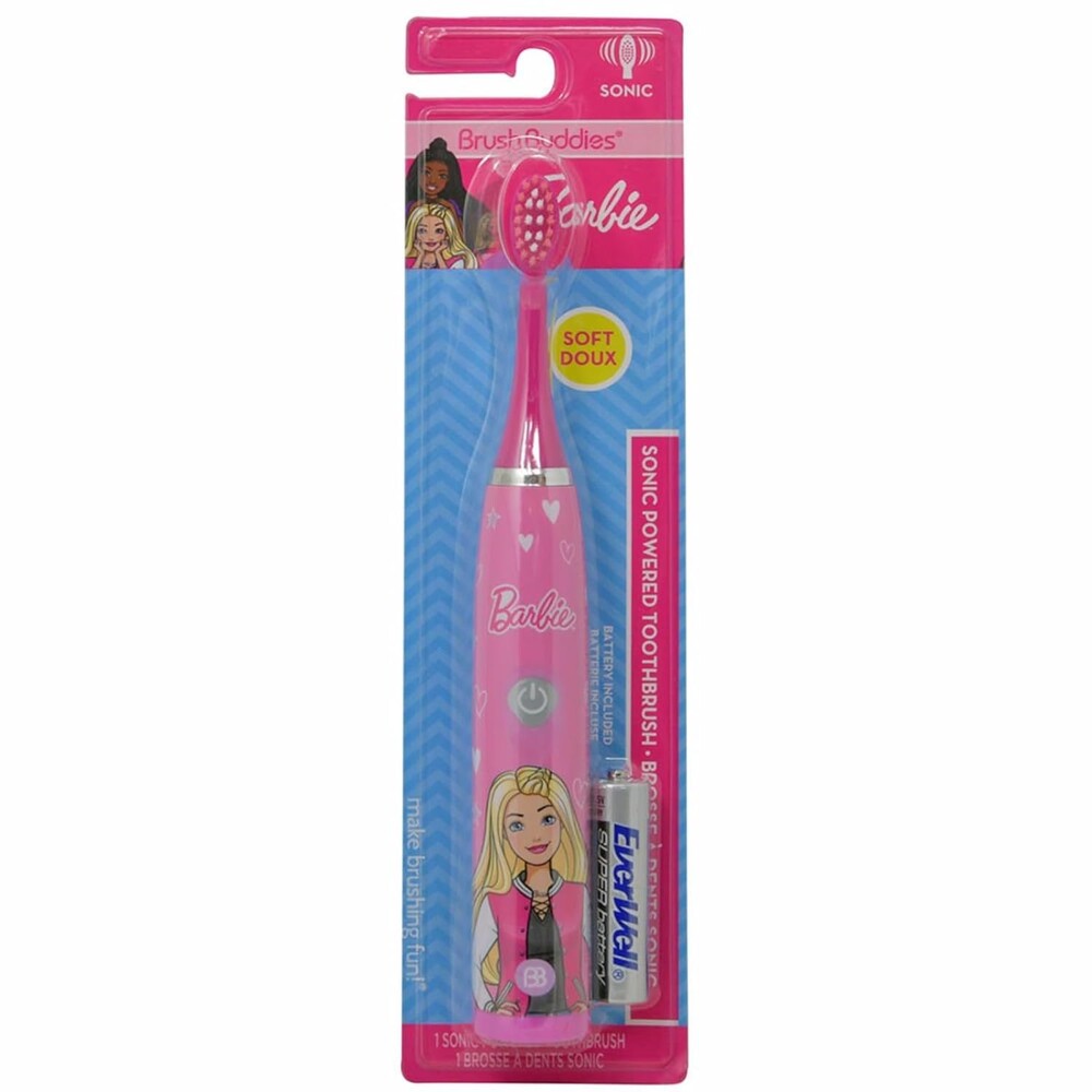 Brush Buddies Barbie Battery Operated Electric Toothbrush for Kids – Soft Bristles & Sonic Power Perfect for Boys, Girls, and Children’s Oral Hygiene