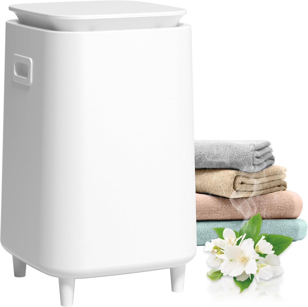 Large Towel Warmer for Bathroom, Unlimited Heating Heated Towel Warmers Bucket, Bath Blanket Warmers for SPA, Auto Shut Off, Fits Up to Two 40"X70" Oversized Towels, Bathrobes, Ideal Gifts -White