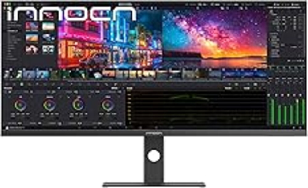 INNOCN 40 Inch 5K 5120 x 2160p Ultrawide Monitor for Laptop, 21:9, 100Hz, IPS, HDMI, DP, FreeSync, HDR400, USB-C, DeltaE＜2, Built-in Speakers, Height Adjustable, Black - 40C1U