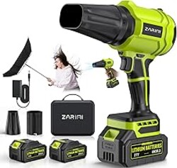 YUQUESEN Cordless Leaf Blower, 980,000 RPM Handheld Leaf Blower with 2 X 4.0Ah Batteries & Charger, Lightweight Leaf Blowers for Patio Cleaning, Lawn Care, Leaves, Dust - Light Green