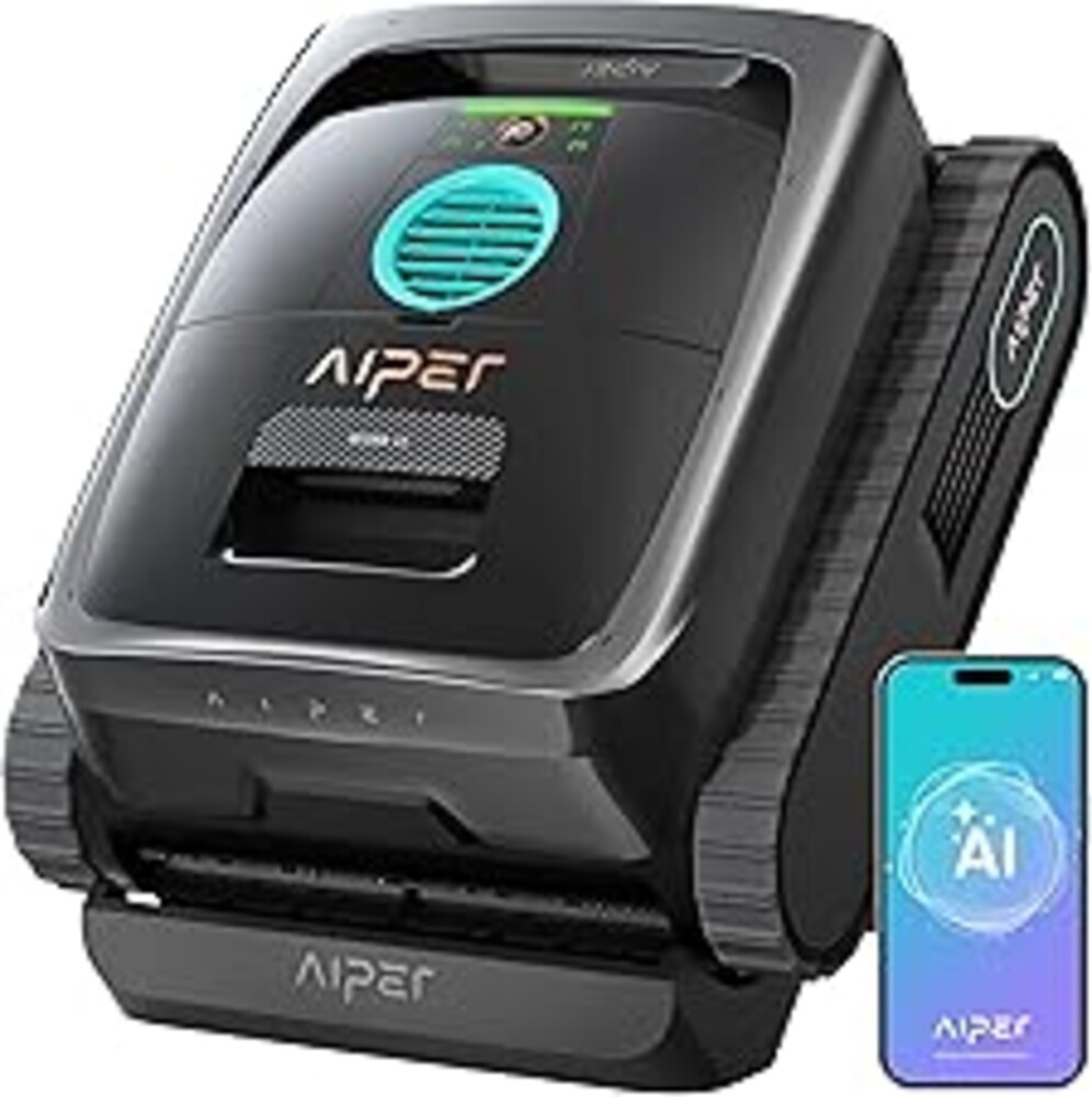 AIPER Scuba V3 AI Vision Cordless Robotic Pool Cleaner, Grey | Smart Waterline Parking, Wireless Charging Dock, Featherlight Design, 3μm MicroMesh Filter, Floor/Wall/Waterline Cleaning