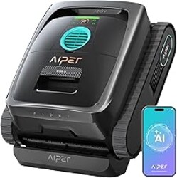 AIPER Scuba V3 AI Vision Cordless Robotic Pool Cleaner, Grey | Smart Waterline Parking, Wireless Charging Dock, Featherlight Design, 3μm MicroMesh Filter, Floor/Wall/Waterline Cleaning