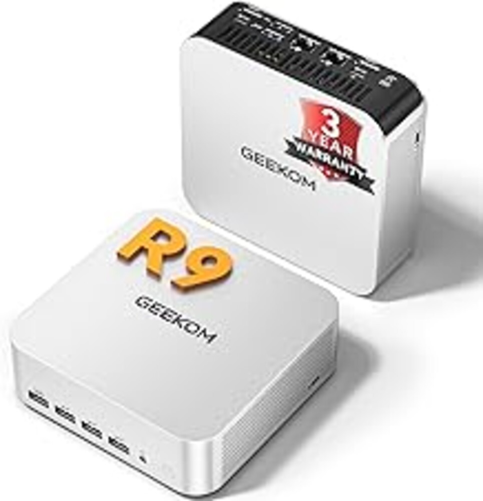 GEEKOM [2026 Edition] Mini PC AI A7 MAX with AMD Ryzen 9 7940HS 16GB DDR5(Not LPDDR) & 1TB SSD(Expandable) Desktop Mini Computers for Creation,Radeon 780M Graphics 4 Modes|Premium Support|USB4|8K|SD