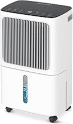 2500 Sq.Ft Dehumidifier for Basement with Drain Hose Max 34 Pints, VEAGASO Dehumidifiers for Home, Large Room, Bathroom, Bedroom, Three Modes, Intelligent Humidity Control, Dry Clothes, 24HR Timer