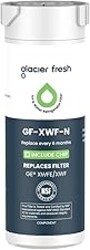 GLACIER FRESH Water Filter Compatible with XWFE (Built-in CHIP), Replacement for GE XWFE, XWF Refrigerator Water Filter NSF/ANSI 42 Certification Pack of 1