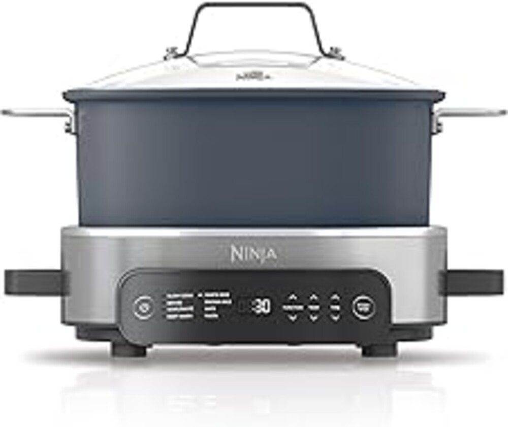 Ninja MC1101 Foodi Everyday Possible Cooker Pro, 8-in-1 Versatility, One-Pot Faster Cooking Replaces 10 Tools, Family-Sized Capacity with Adjustable Temp Control, 6.5 quarts, Midnight Blue
