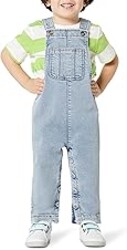 Amazon Essentials Unisex Babies' Soft Stretch Regular-Fit Denim Overalls