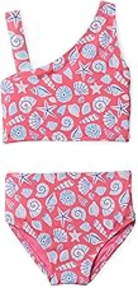 Amazon Essentials Girls' One Shoulder Two-Piece Bikini Swim Set