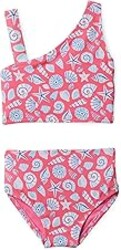 Amazon Essentials Girls' One Shoulder Two-Piece Bikini Swim Set