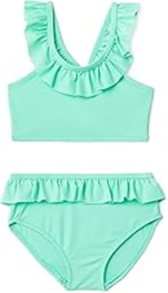 Amazon Essentials Girls' Ruffle Two-Piece Bikini Swim Set