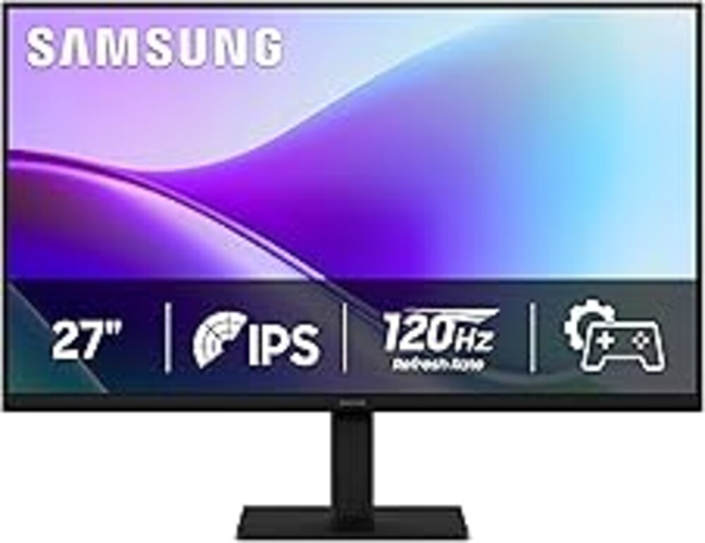 Samsung 27" S3 (S32GF) FHD High Resolution 120Hz Monitor with IPS Panel, Flicker Free, Eye Saver Mode, LS27F320GANXZA, 2025