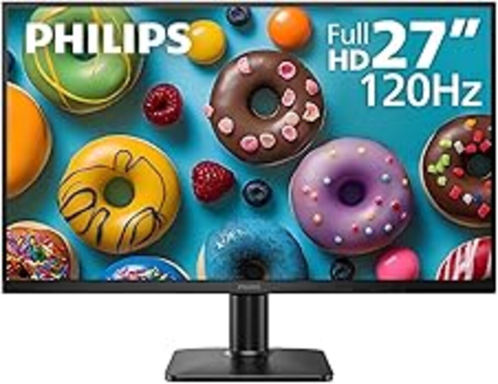Philips 27E2N2100 27 inch IPS FHD (1920 x 1080) 120Hz Gaming Office Monitor, VESA, HDMI x1, VGA Port x1, Eye Care, 4 Year Advance Replacement Warranty