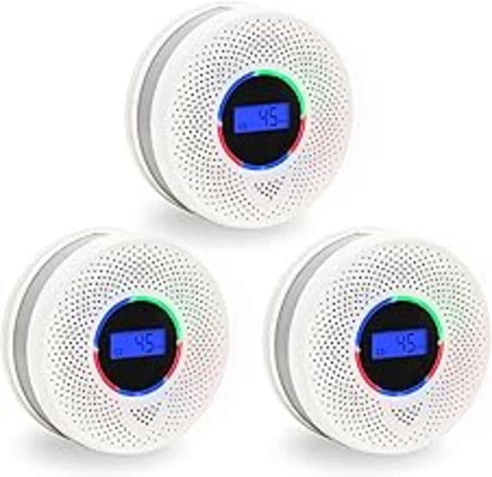 Kesymo Upgraded Smoke and Carbon Monoxide Detector 10-Year Lifespan, Dual Sensor Smoke Alarm & Carbon Monoxide Detector (3 Pack)