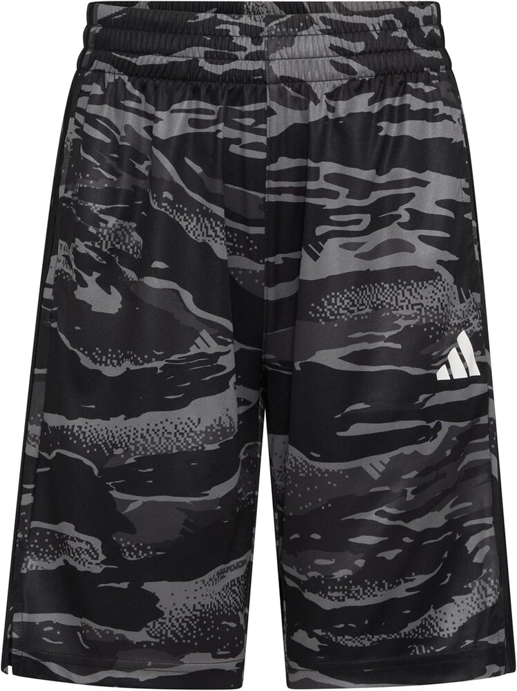 adidas Boys' AOP Tiger Camo 3-Stripe Short