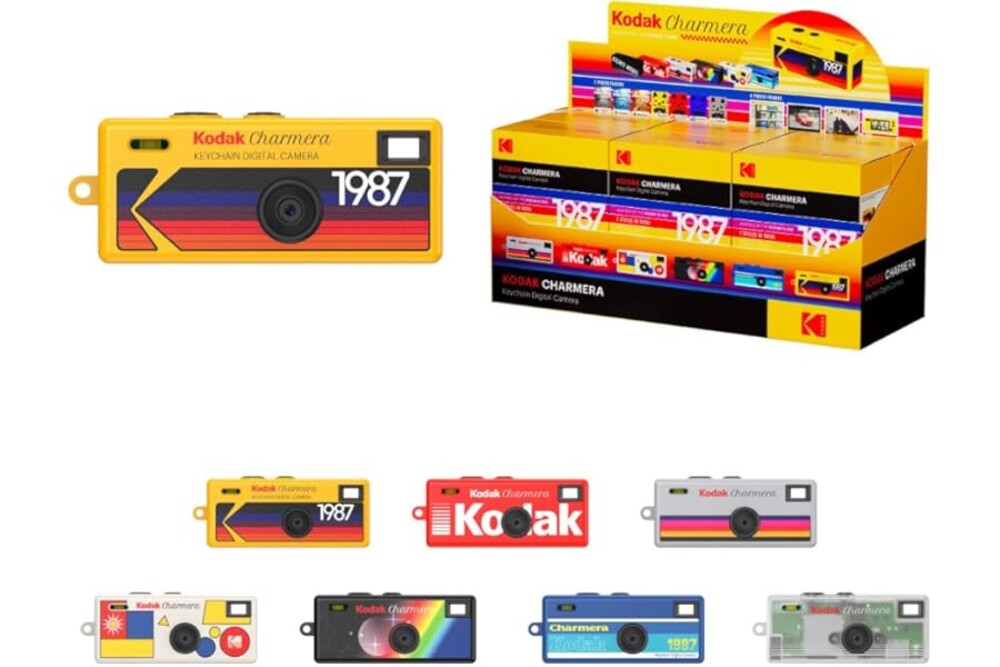 KODAK CHARMERA Keychain Digital Camera Blind Box Single Box (1PC),Mini Camera,Digicam,Video Recording,Bag Charm,1.6 Megapixel