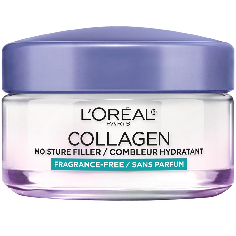 L'Oreal Paris Collagen Moisture Filler Facial Moisturizer, Anti Aging Face Cream, Non-Greasy Skin Care Formula For Up to 48HR Hydration, 1.7 oz